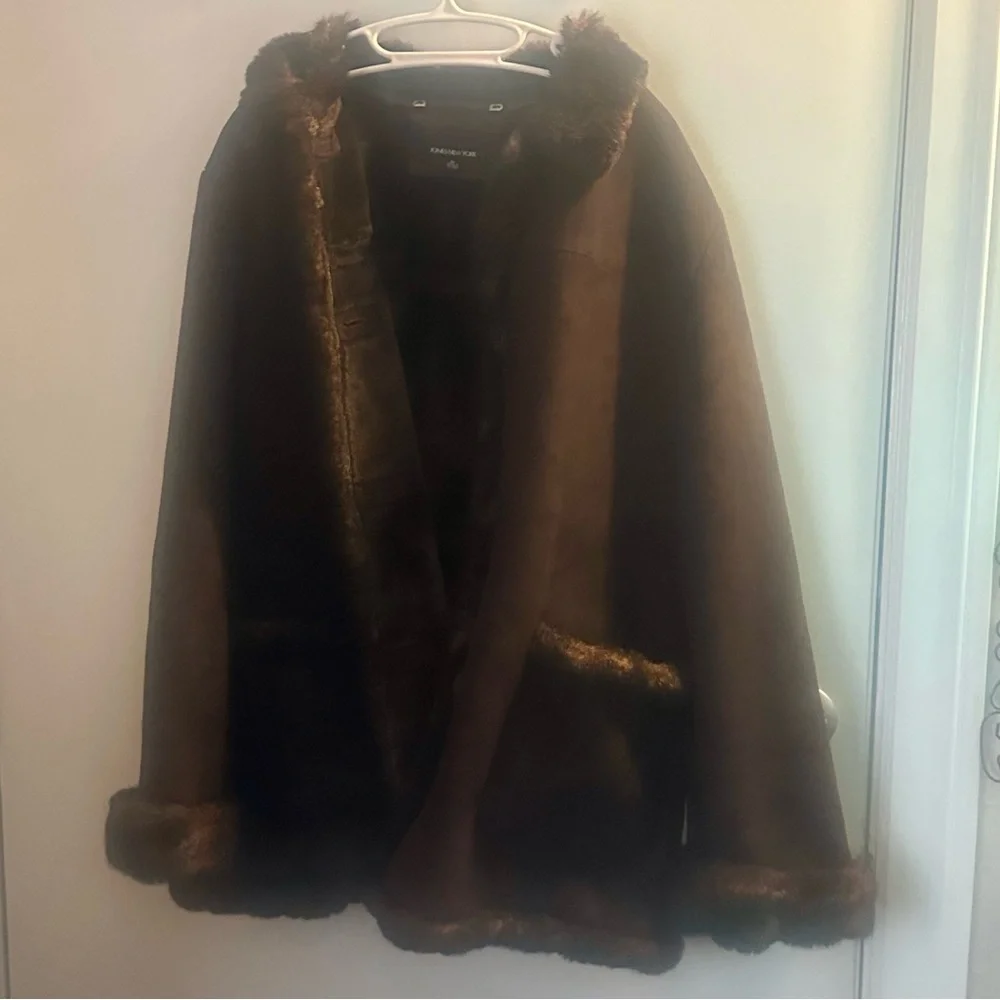 New York & Company Faux Fur Lined Winter Coat - Picture 2 of 16